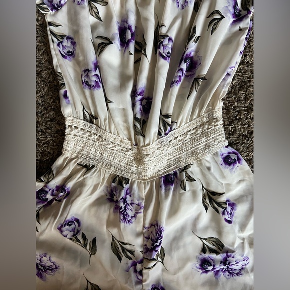 Rue 21 floral Romper off the shoulder dress- Formal - Picture 4 of 8